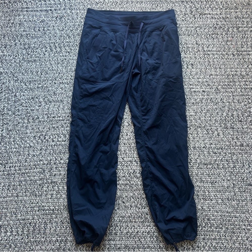 lululemon navy blue mid rise regular dance studio pants